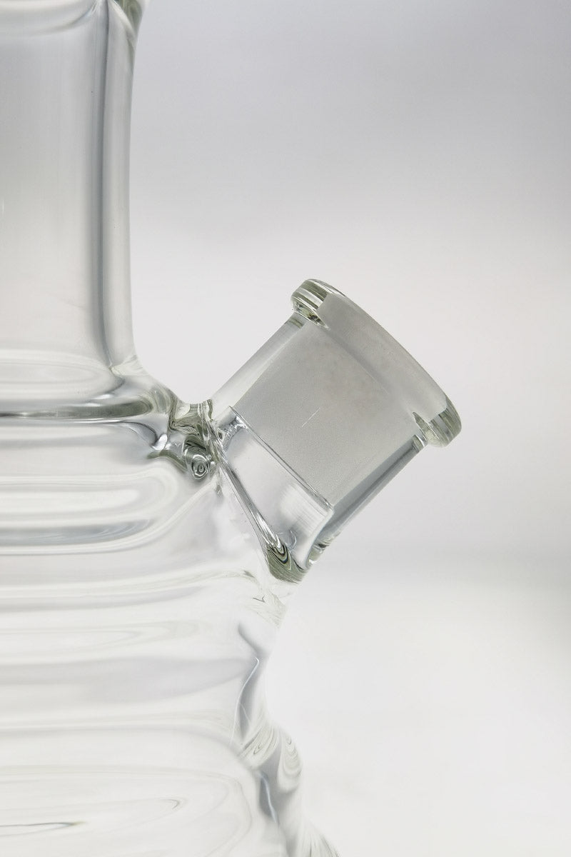 Close-up of TAG 16" Beaker Bong Bamboo design with 18/14MM Quartz Downstem