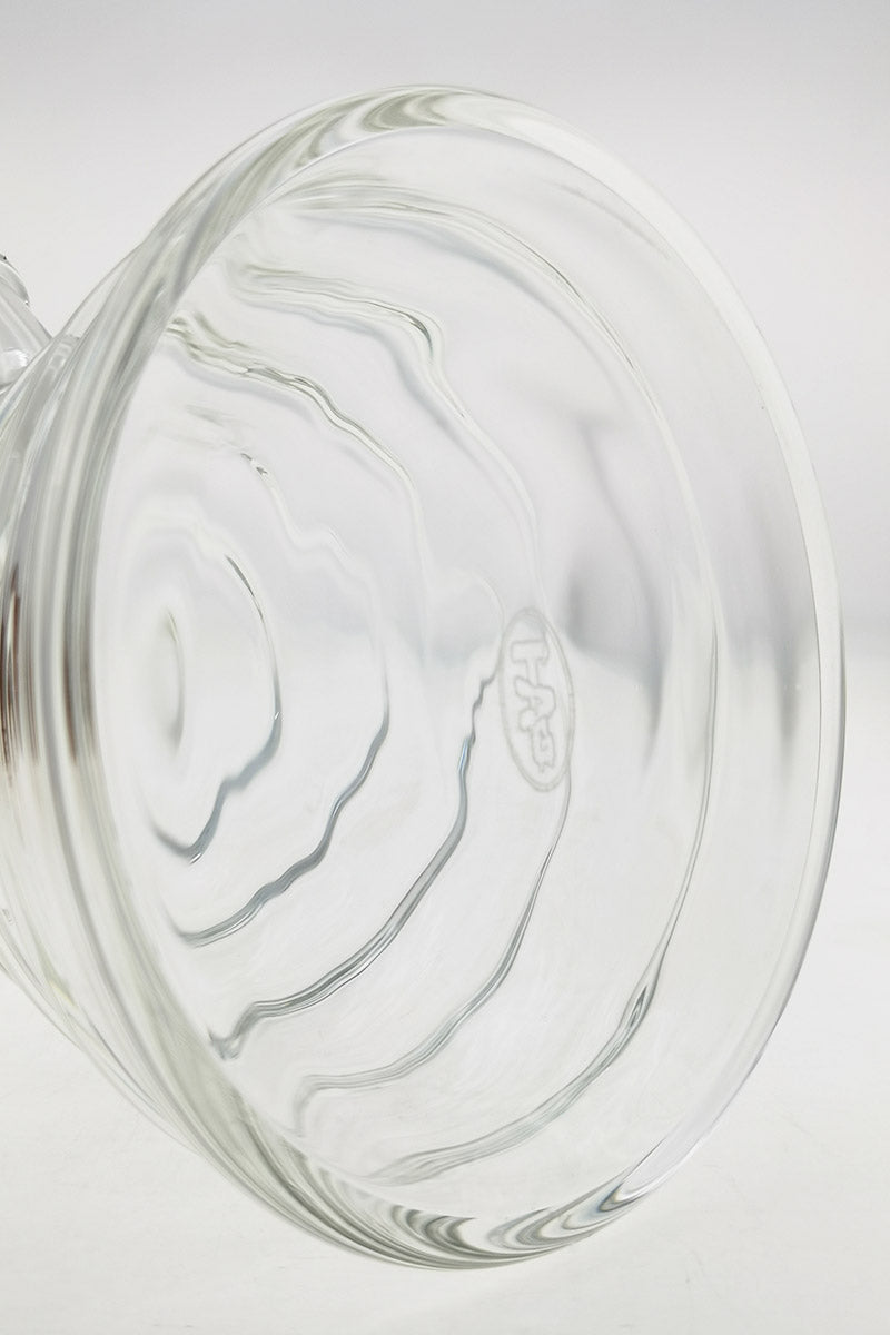 TAG 16" Beaker Bamboo Bong Bottom View Highlighting Thick 7MM Quartz Glass