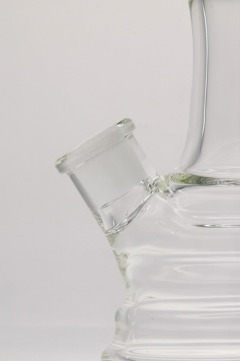 Close-up of TAG 16" Beaker Bamboo Bong with 18/14MM Downstem, 7mm thick quartz