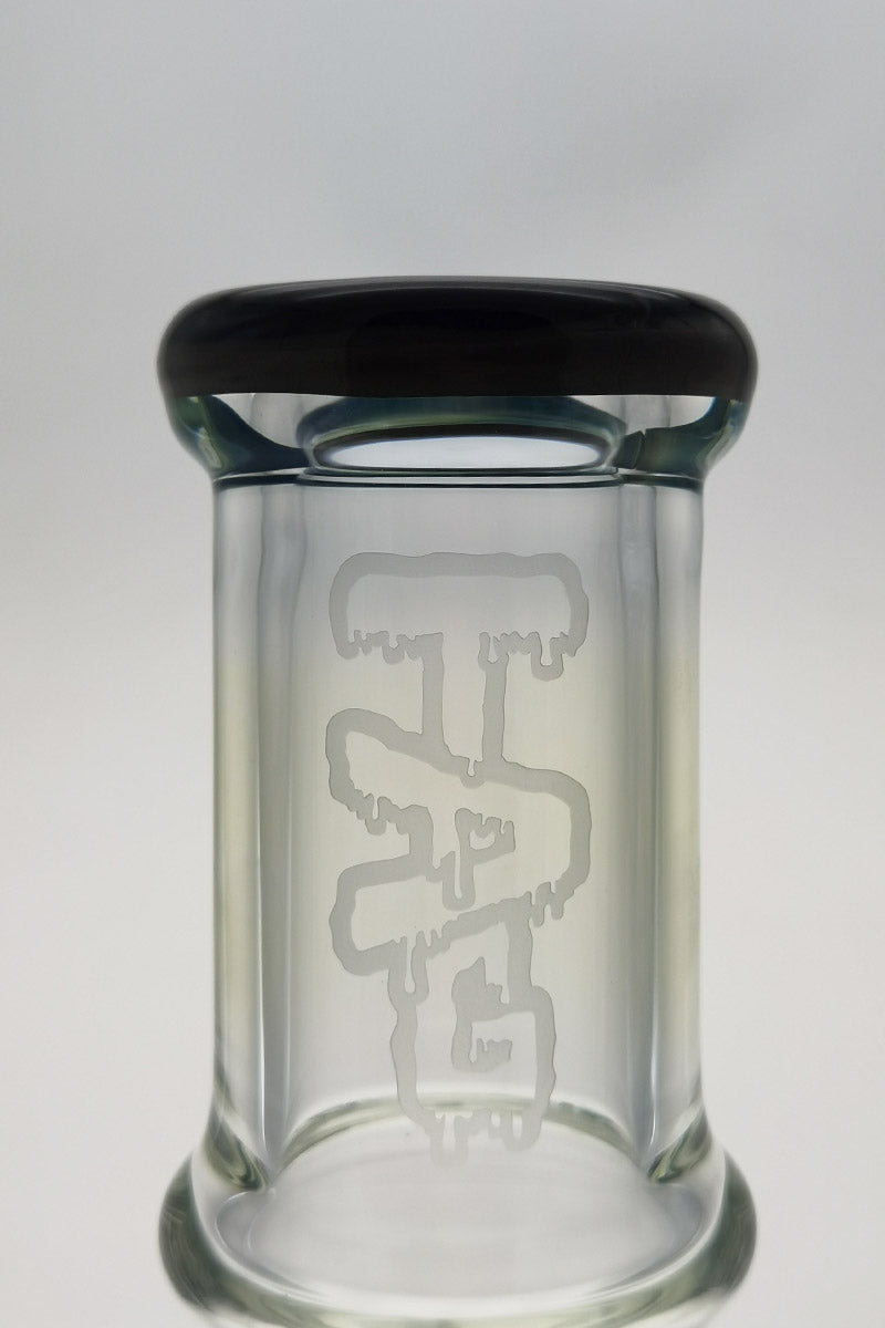 TAG 16" Beaker Bamboo Bong with Thick 7mm Glass and 18/14MM Downstem, Front View