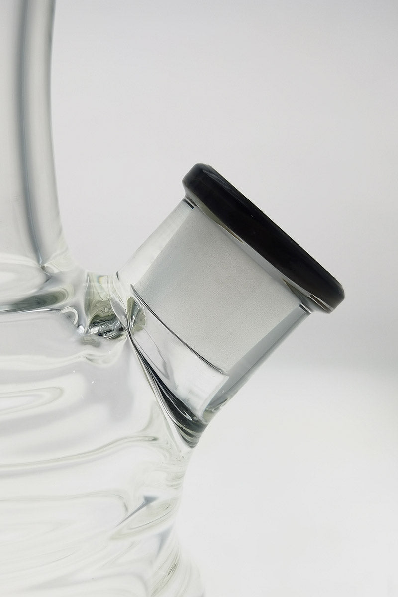 Close-up of TAG 16" Beaker Bamboo Bong's 18/14MM female joint with 7mm thickness