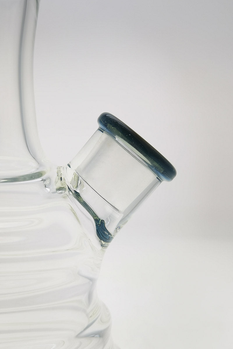 Close-up of TAG 16" Beaker Bong Bamboo design with 18/14MM Downstem