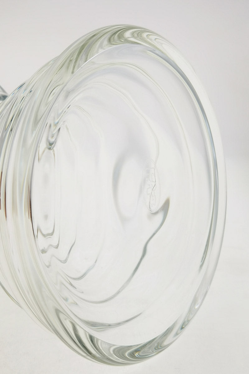 Thick Ass Glass 16" Bamboo Beaker Bong with 7MM Quartz Downstem, Clear Base Close-Up