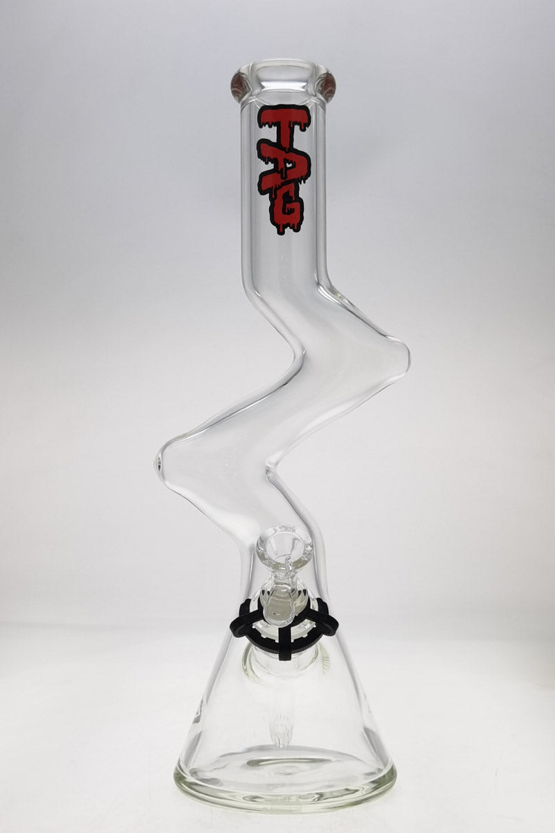 TAG 16" Beaker ZONG Bong with 50x9MM Heavy Wall and 18/14MM Downstem Front View