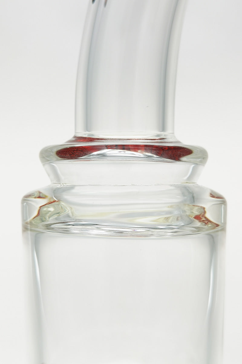 Close-up of Thick Ass Glass 16" Double Honeycomb Bong with Spinning Splash Guard