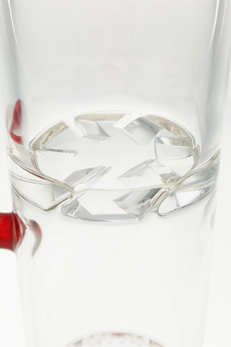 Close-up of TAG 16" Bong with Double Honeycomb Percolator and Spinning Splash Guard