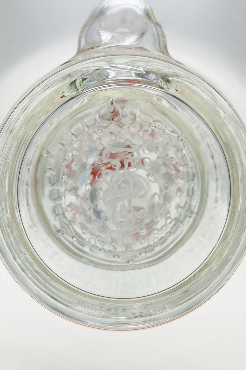 TAG 16" Bent Neck Bong with Double Honeycomb & Spinning Splash Guard, Top View