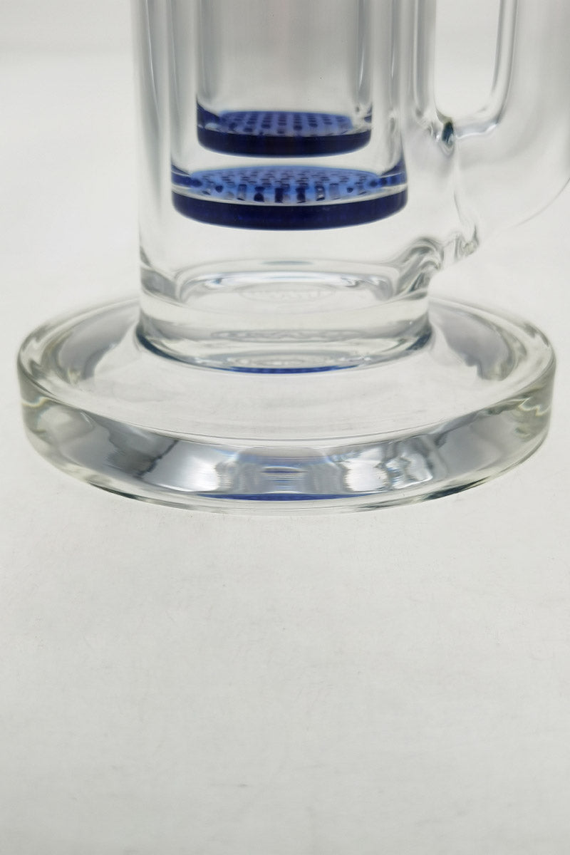 TAG 16" Bent Neck Bong with Double Honeycomb and Splash Guard, 18MM Female Joint