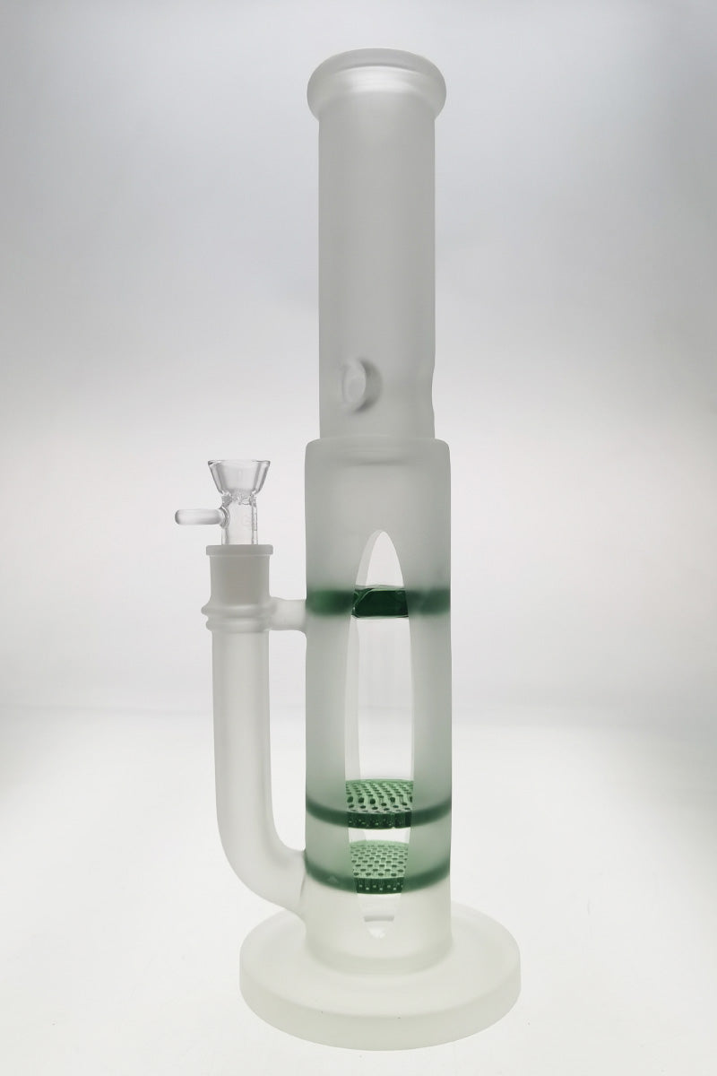 TAG 16" Double Honeycomb to Spinning Splash Guard Bong, 50x7MM, Front View