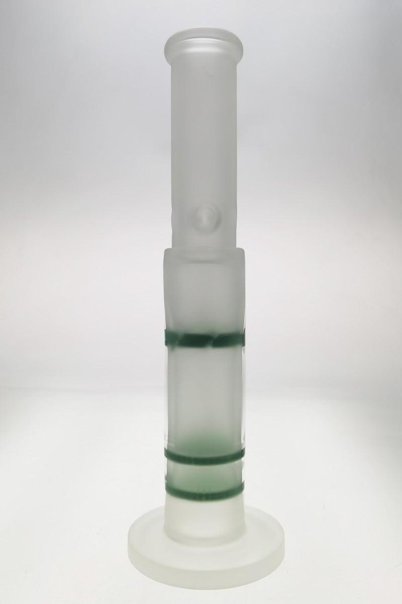 Thick Ass Glass 16" Quartz Bong with Double Honeycomb Percolator and Spinning Guard, Front View