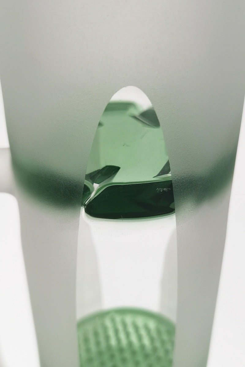 Close-up of TAG 16" Bong with Double Honeycomb and Spinning Splash Guard, 18MM Female Joint