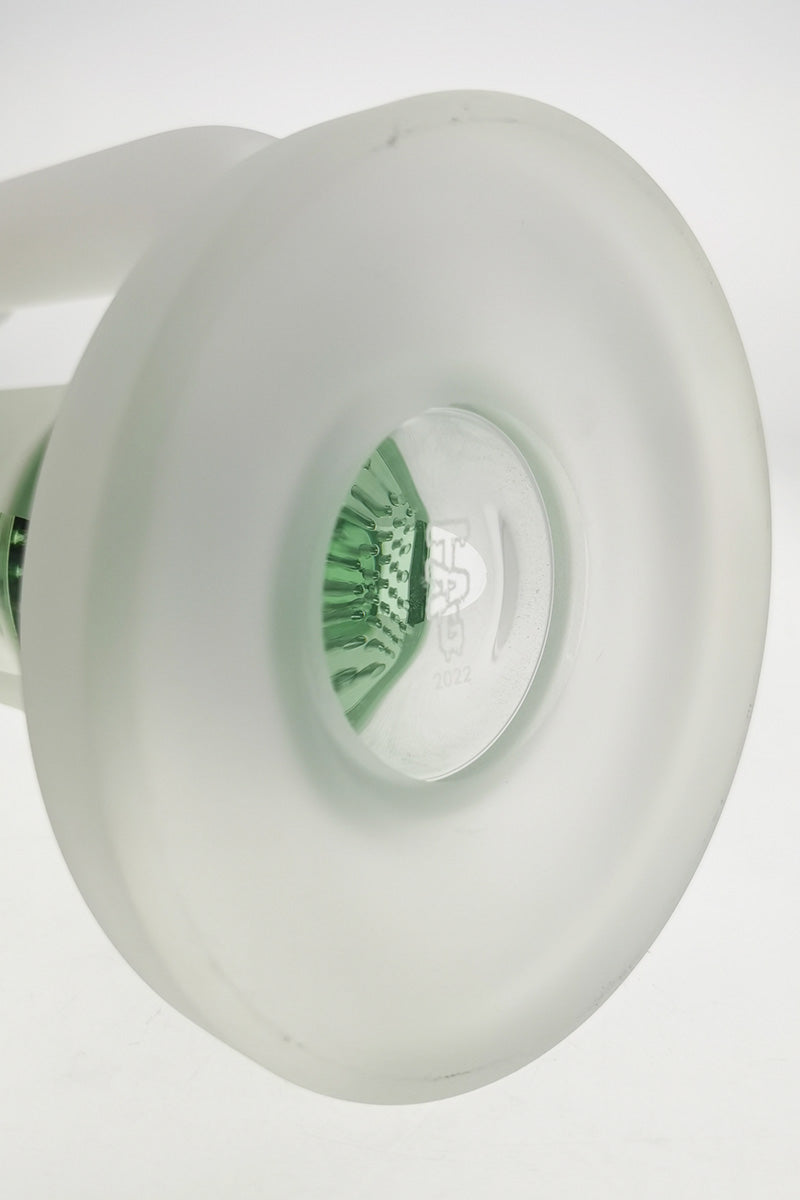 Close-up of TAG 16" Bong Base with Double Honeycomb Percolator, 18MM Female Joint