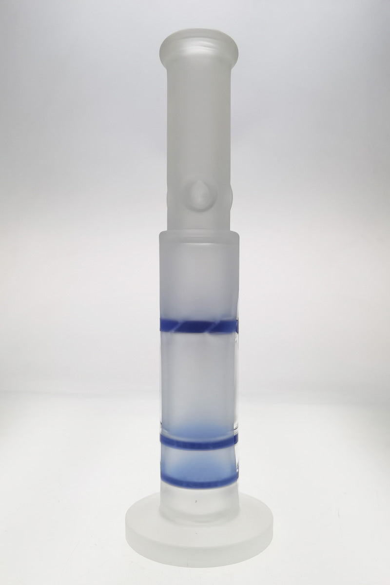 Thick Ass Glass 16" Quartz Bong with Double Honeycomb & Spinning Guard in Blue