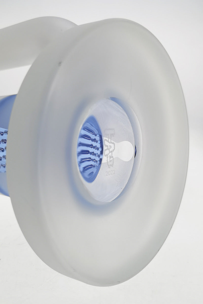 Thick Ass Glass 16" Quartz Bong with Double Honeycomb Percolator and Spinning Guard, Close-up