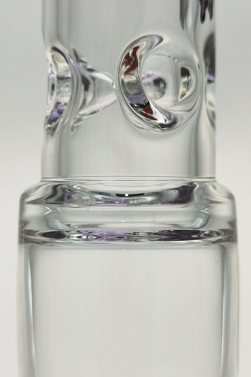 Close-up of TAG 16" Double Honeycomb Bong with Spinning Splash Guard, 50x7MM 18MM Female Joint