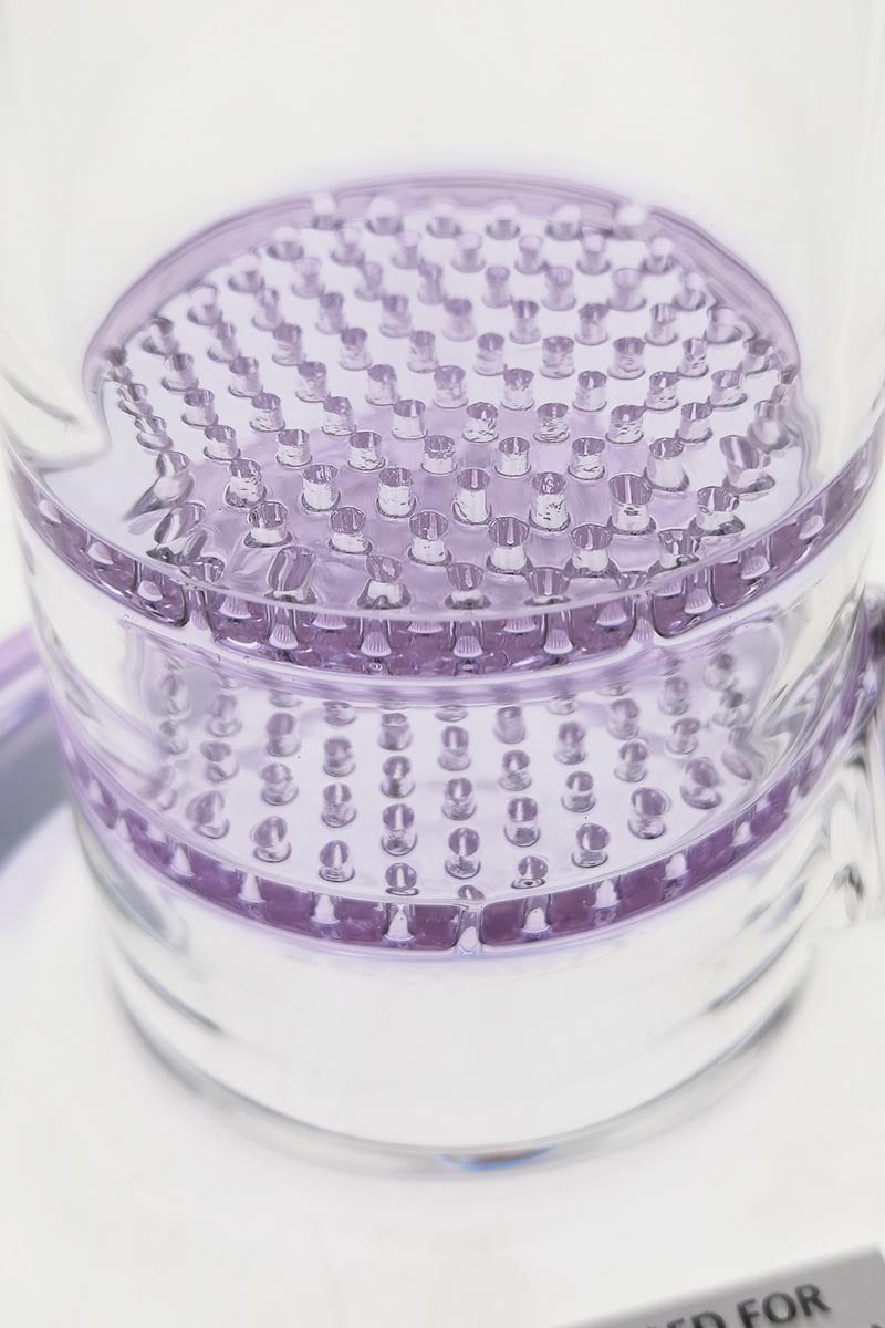 Close-up of TAG 16" Double Honeycomb Percolator in Bong - 50x7MM with 18MM Female Joint