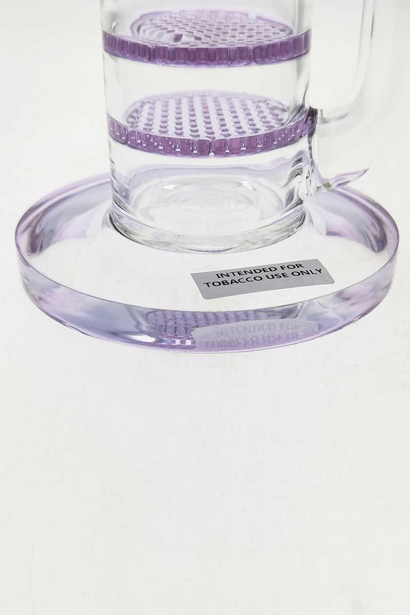 TAG 16" Bong with Double Honeycomb Percolators and Spinning Splash Guard, Close-up