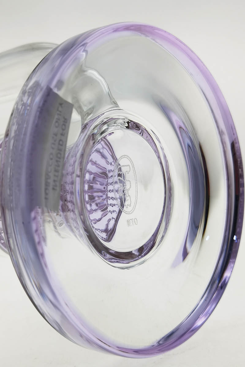 Close-up of TAG 16" Bong with Double Honeycomb Percolator and Spinning Splash Guard, 18MM Female Joint