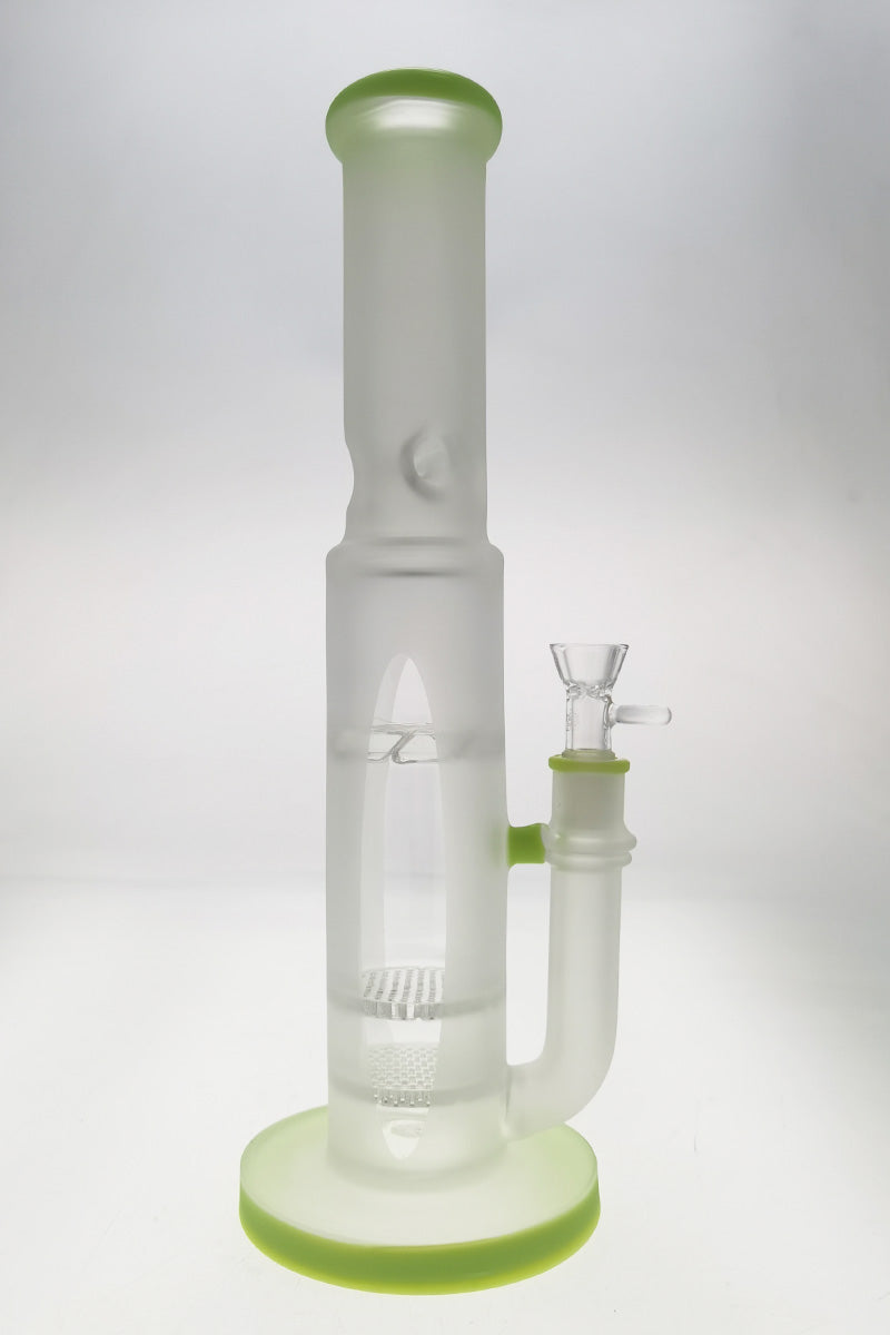 Thick Ass Glass 16" Quartz Bong, Double Honeycomb Percolator, Spinning Guard, Slyme Accents