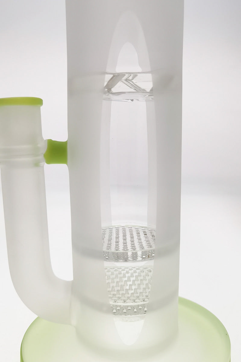TAG 16" Double Honeycomb Bong with Spinning Splash Guard, 50x7MM Thick Glass, Front View