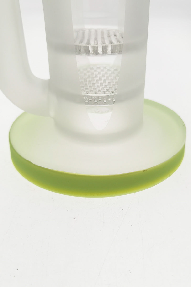 Close-up of TAG 16" Double Honeycomb Bong with Spinning Splash Guard and 7mm thickness