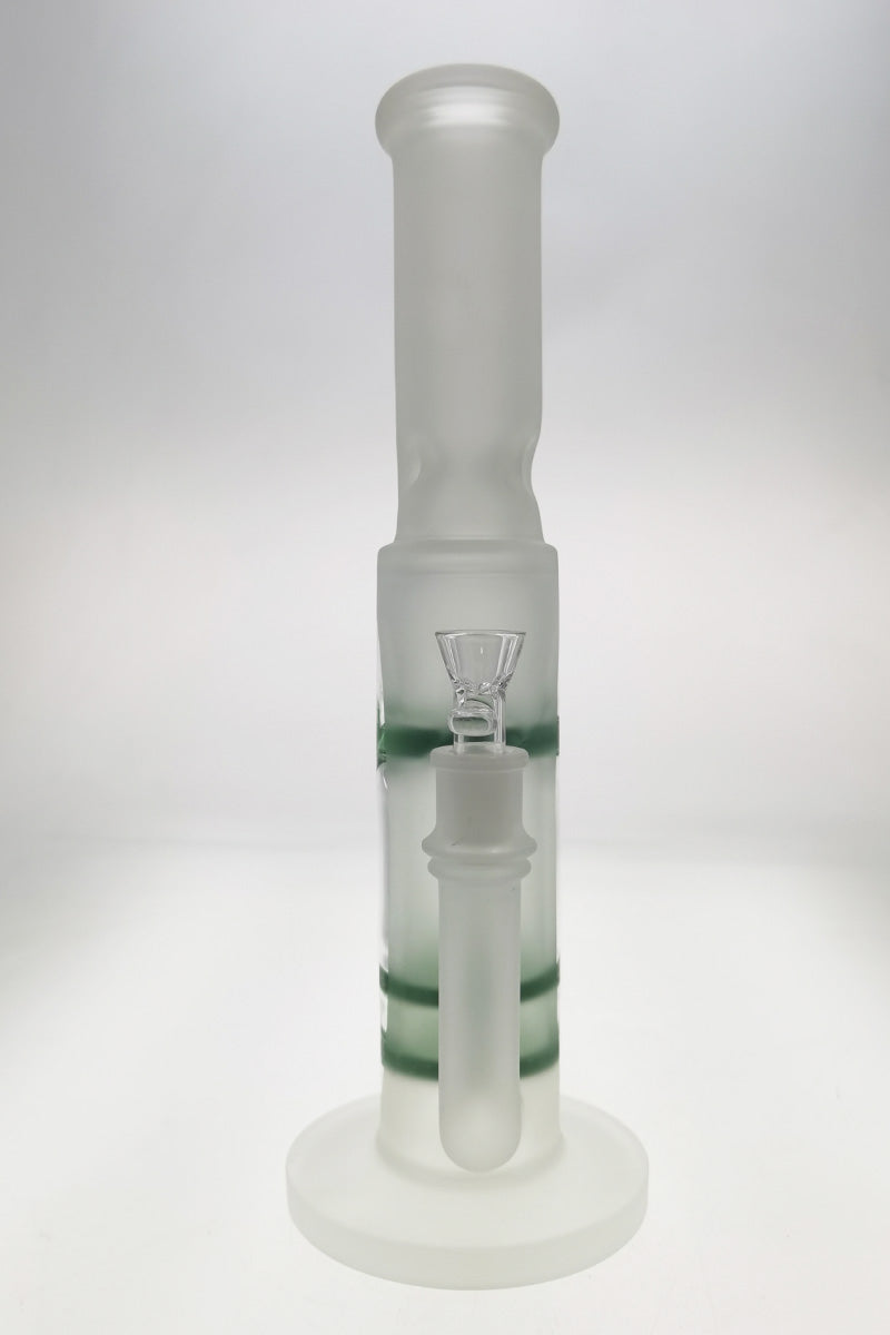 Thick Ass Glass 16" Quartz Bong with Double Honeycomb Percolators & Spinning Splash Guard, Front View