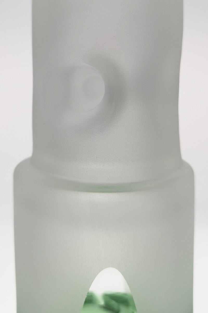 Close-up of TAG 16" Double Honeycomb Bong with Spinning Splash Guard in Frosted Glass