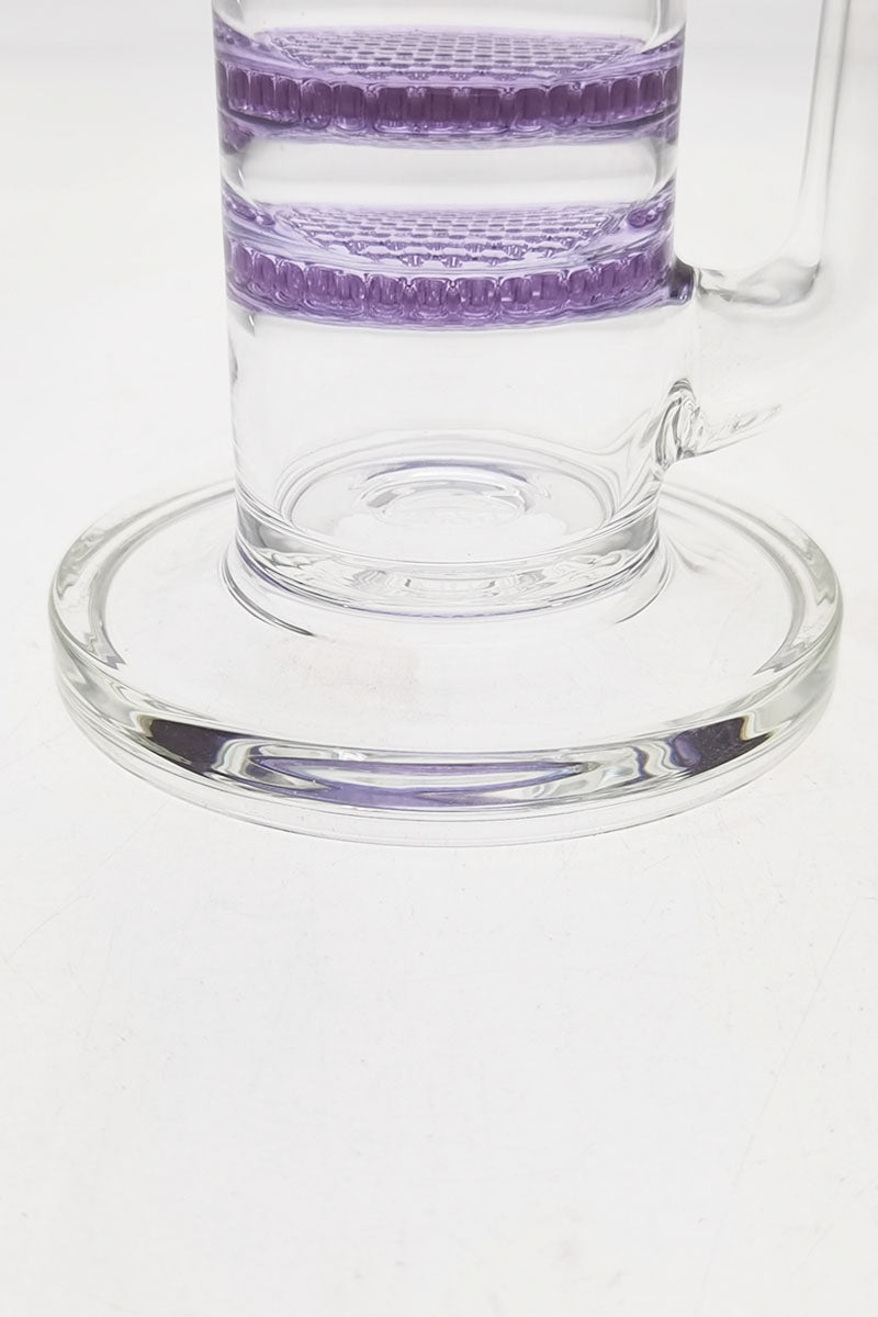 Close-up of TAG 16" Double Honeycomb Bong Base with 18MM Female Joint