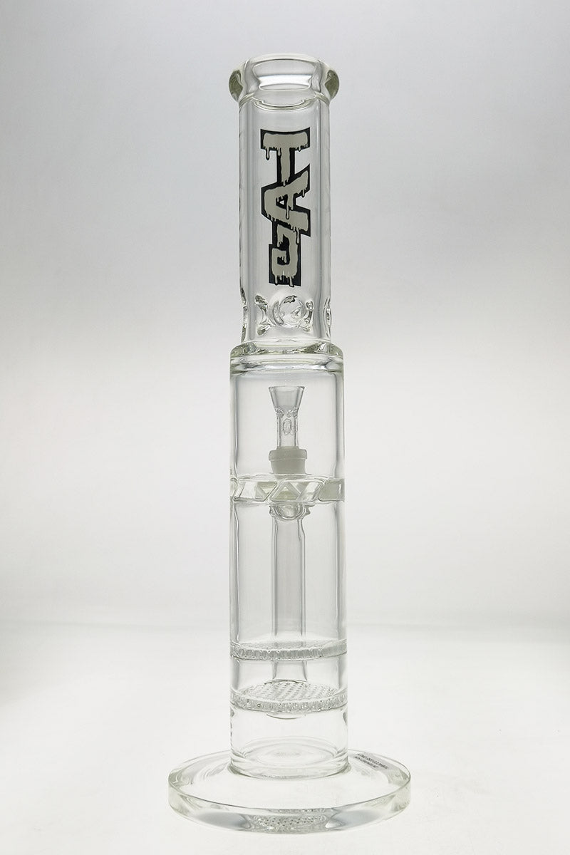 Thick Ass Glass 16" Quartz Bong with Double Honeycomb Percolators & Spinning Splash Guard