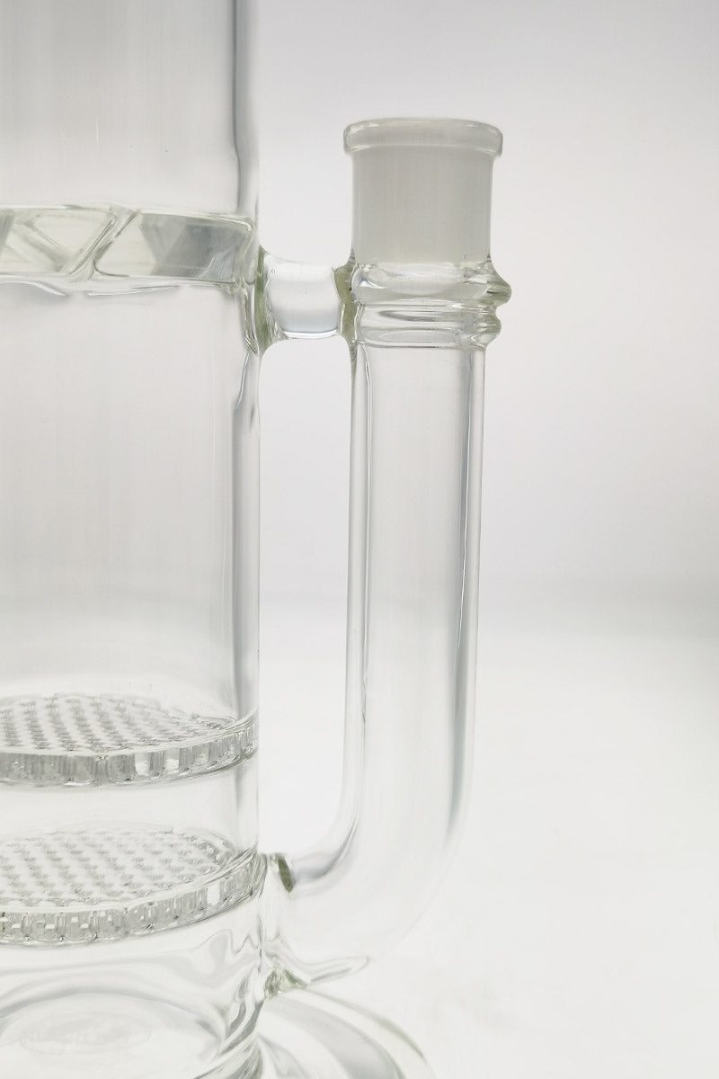 TAG 16" Bong with Double Honeycomb & Spinning Splash Guard, 18MM Female Joint, Side View