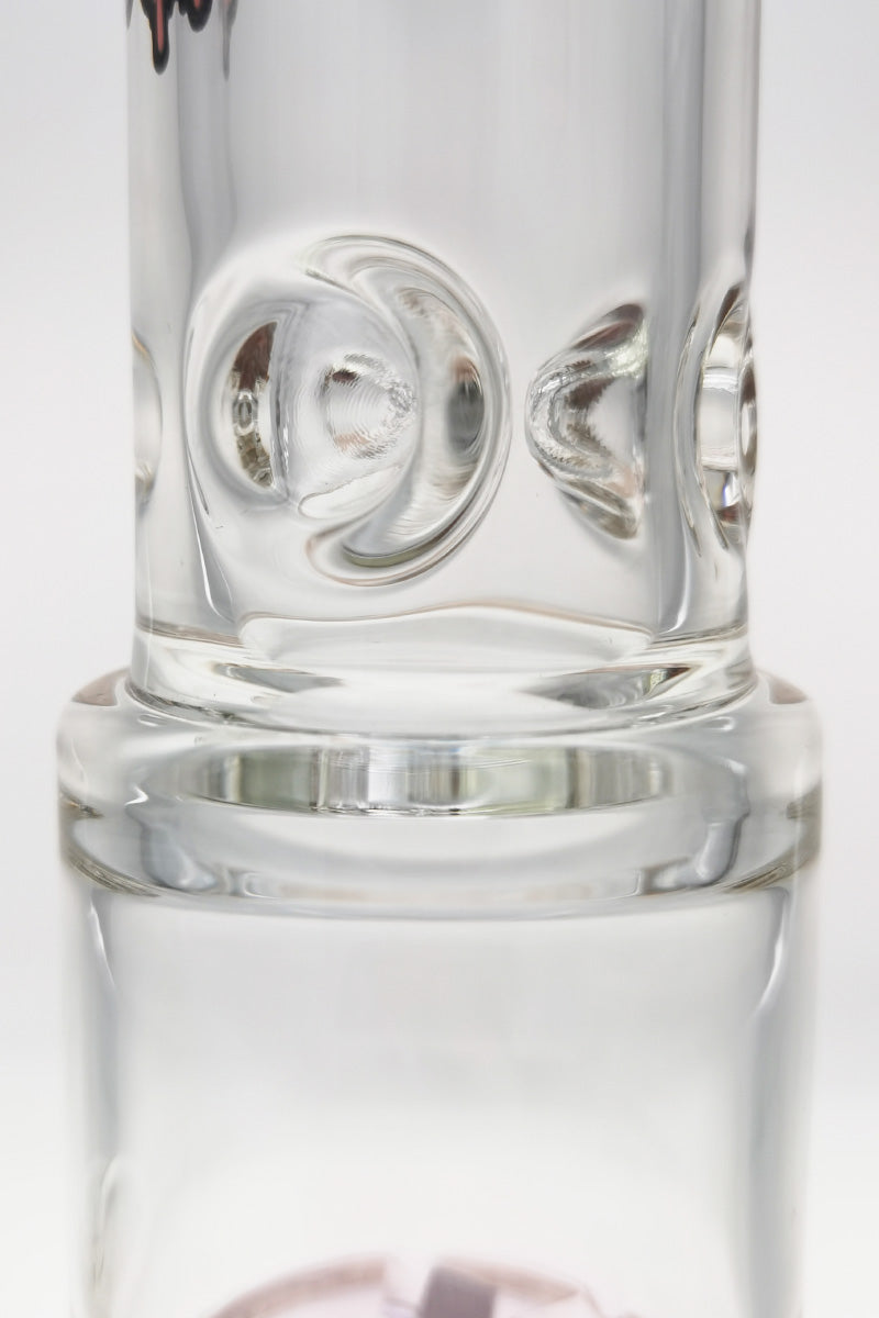 Close-up of TAG 16" Bong with Double Honeycomb & Spinning Splash Guard, 7mm Thick
