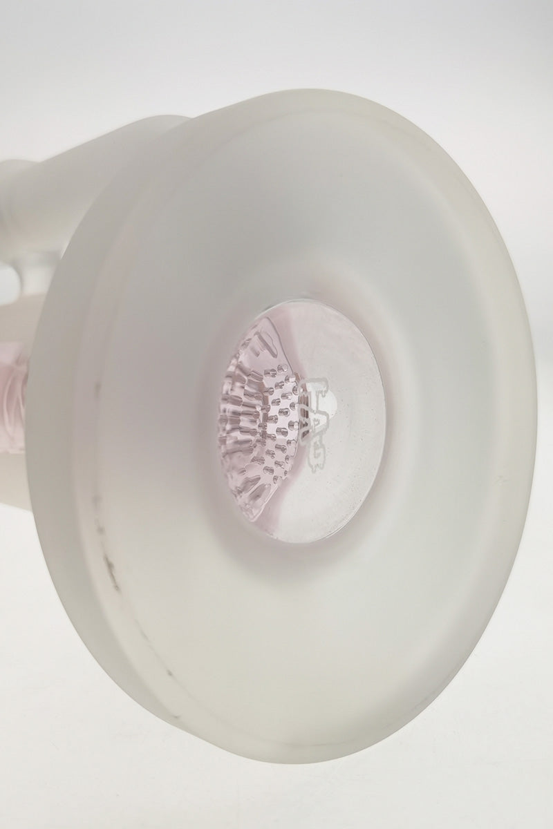 Top view of Thick Ass Glass 16" Quartz Bong with Double Honeycomb and Spinning Guard