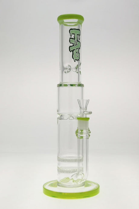 TAG 16" Double Honeycomb Bong with Spinning Splash Guard, Slyme Accents, Front View