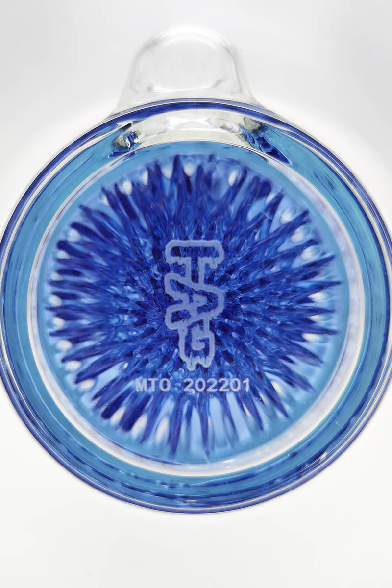 Thick Ass Glass 16" Bong Base with Tie Dye Netted Disc Diffuser - Top View