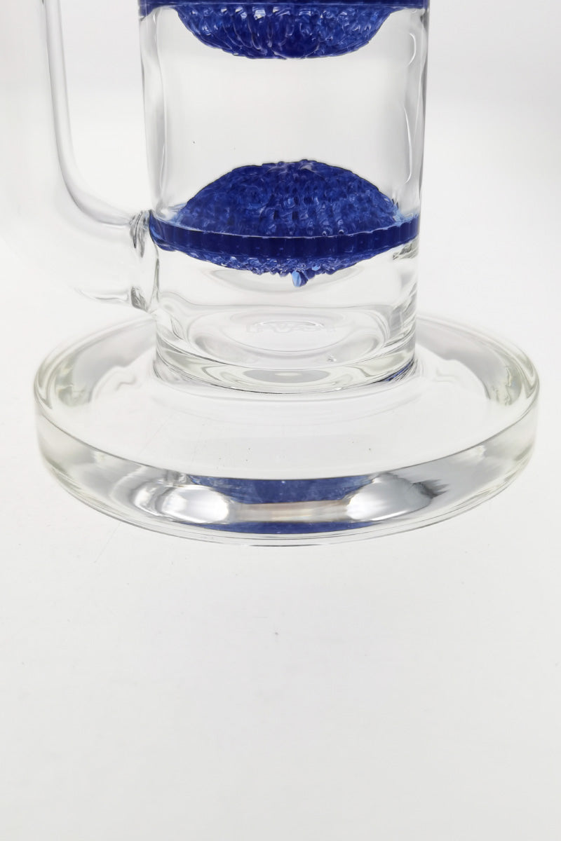 TAG 16" Bong with Double Netted Disc Diffuser and Spinning Splash Guard, Tie Dye, 7mm