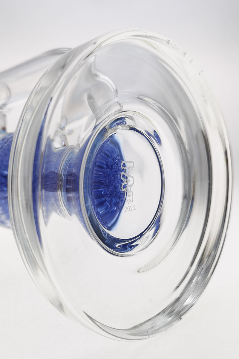 TAG 16" Bong with Double Netted Disc Diffuser, Spinning Splash Guard, Tie Dye, Side View