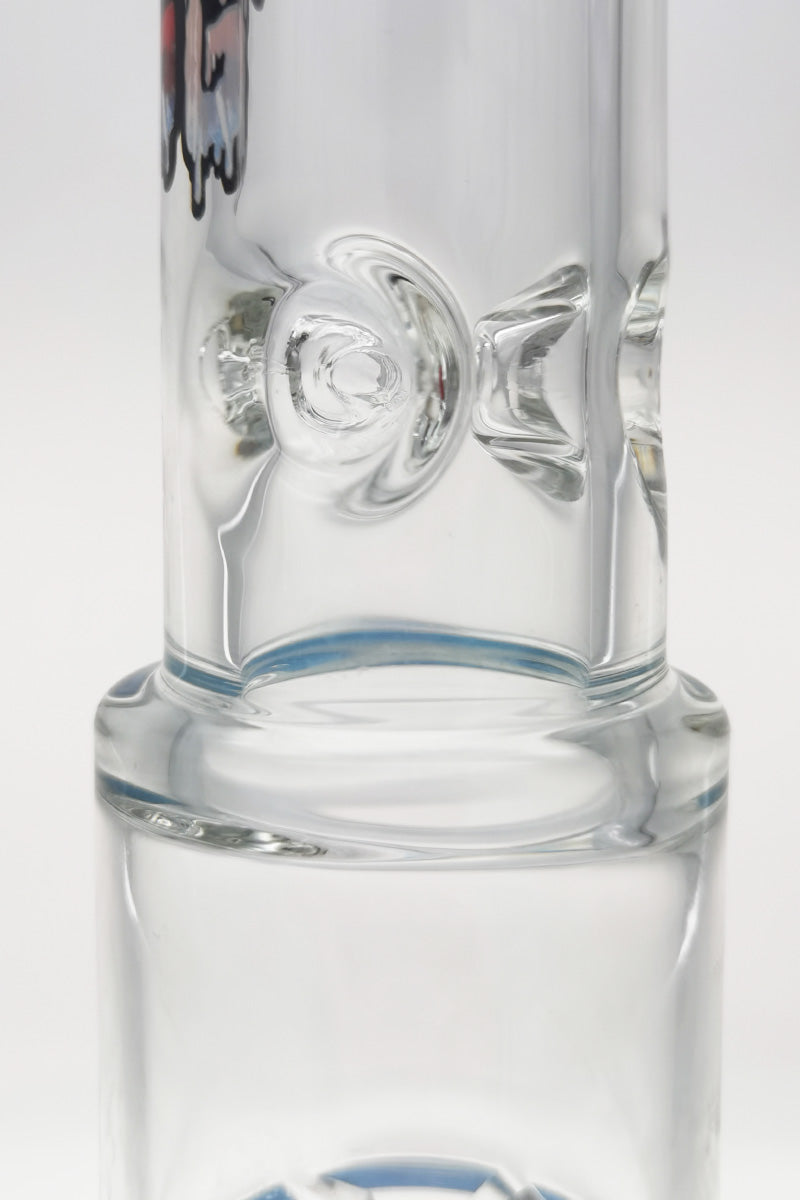 Close-up of TAG 16" Double Netted Disc Diffuser Bong Joint - 18MM Female