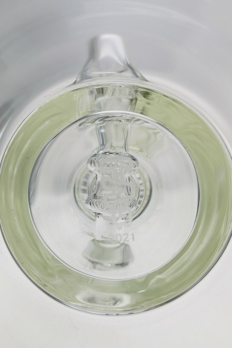 TAG 16" Bong with Double UFO & Showerhead Percolators, 18MM Female Joint, Top View