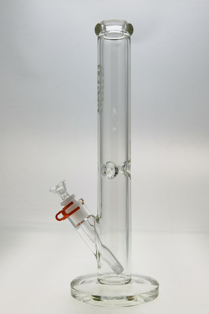 TAG 16" Straight Tube Bong 50x7MM with 18/14MM Downstem Front View