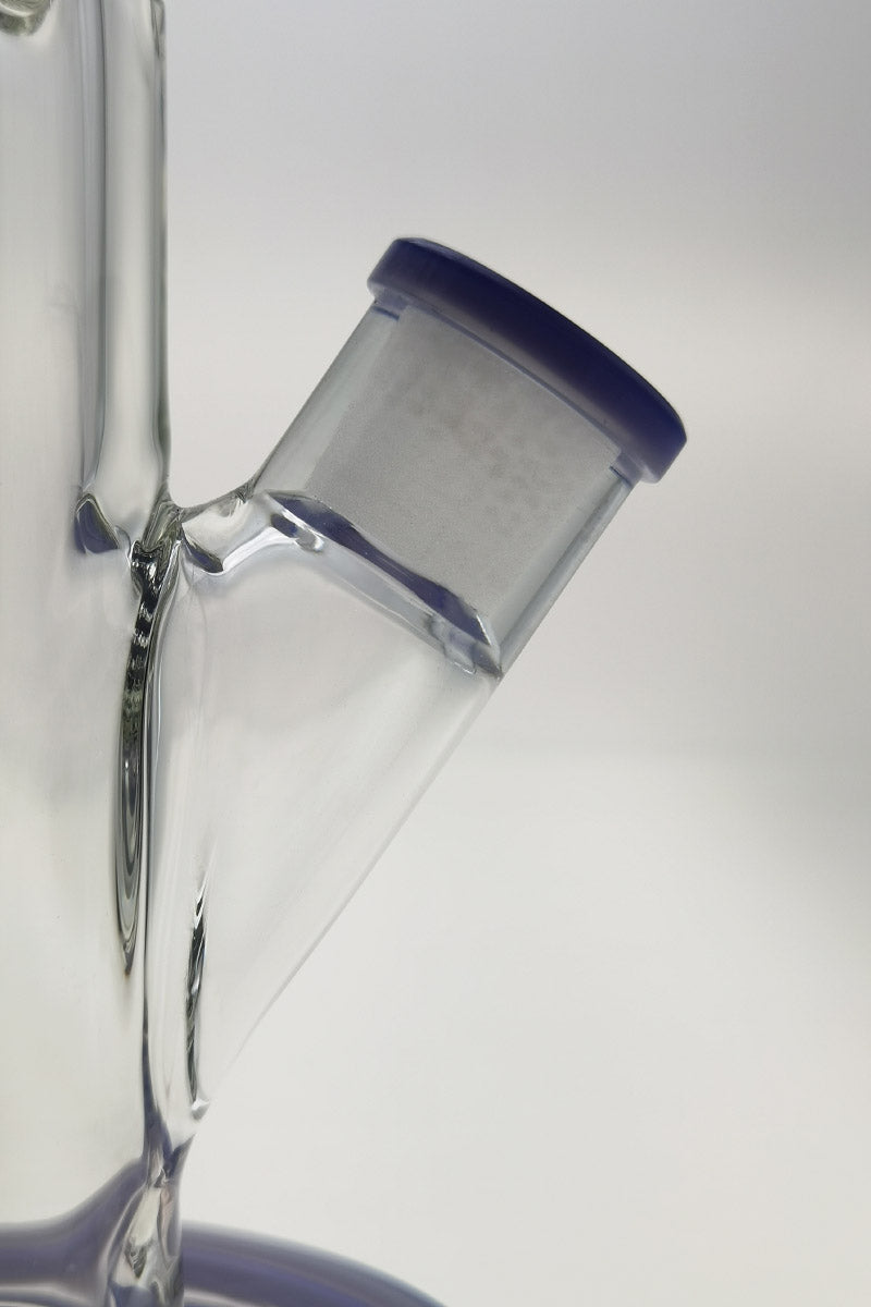 Close-up of TAG 16" Straight Tube Bong, 50x9MM, with 18/14MM Female Downstem