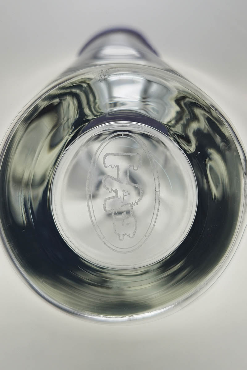 TAG 16" Straight Tube Bong top view showing the 18/14MM female downstem