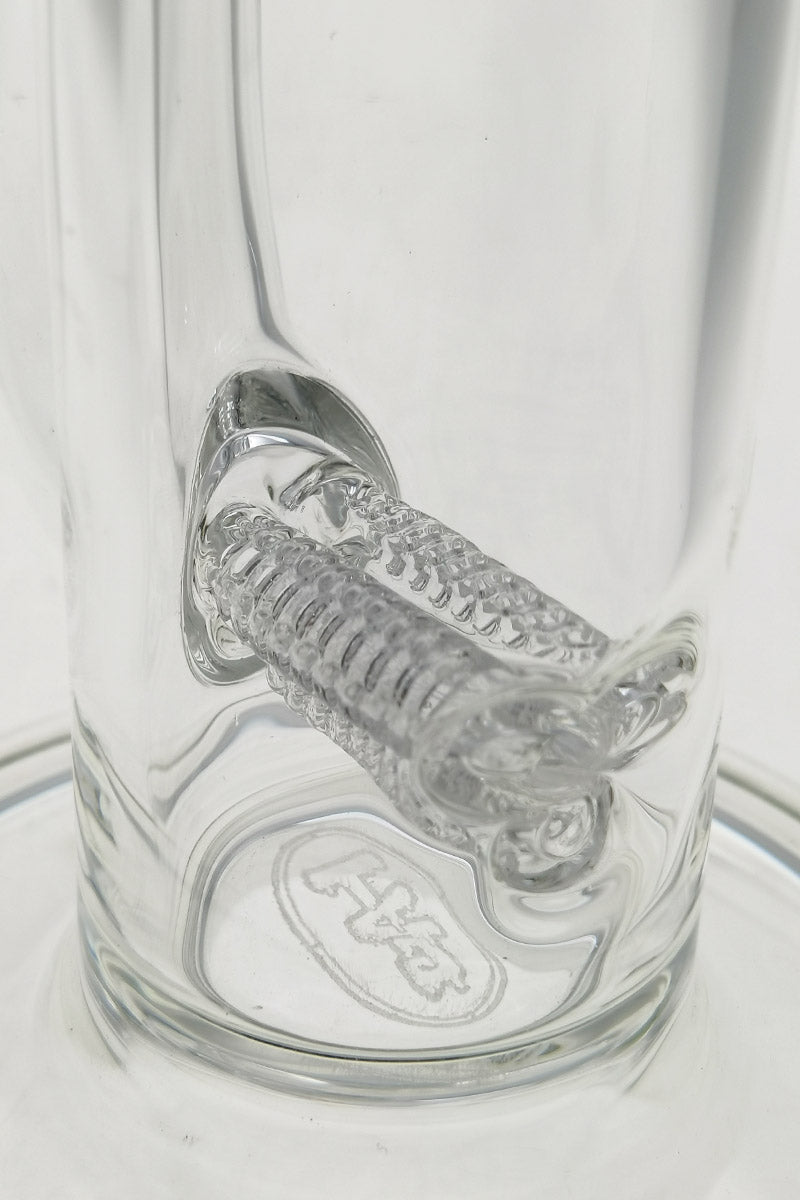 Close-up of TAG 16" Super Slit Inline Bong with Helical Dome Splash Guard and 18MM Female Joint