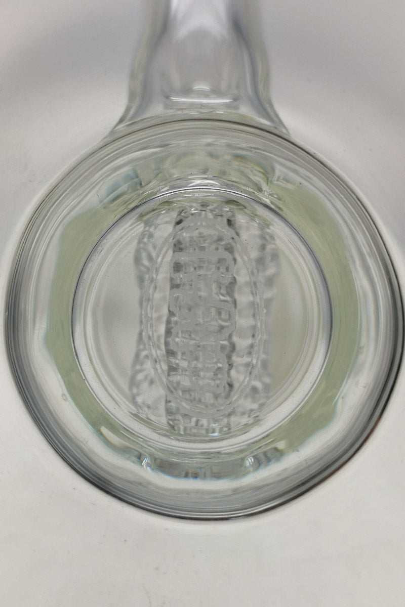 TAG 16" Bong with Inline Percolator and Helical Dome, 18MM Female Joint, Top View