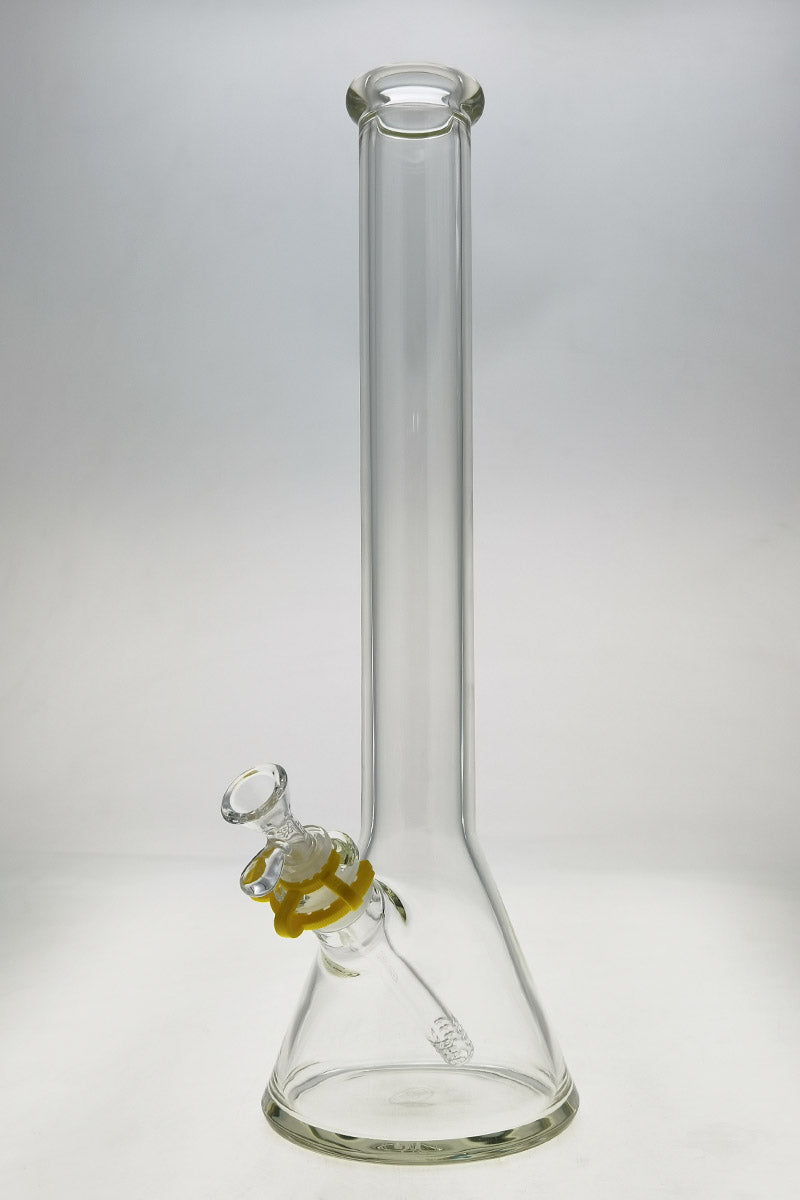 Thick Ass Glass 18" Clear Beaker Bong, 7MM Thick with 5.25" Downstem, Front View