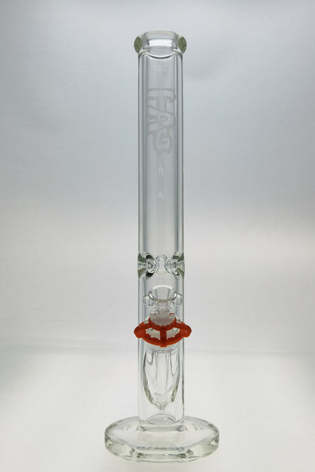 TAG Rasta 18" Straight Tube Bong 50x9MM with 18/14MM Downstem Front View