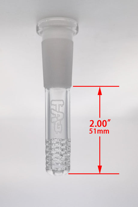 TAG 18/14MM Super Slit Downstem 5.50" Front View with Engraved Logo and Measurement Indicator