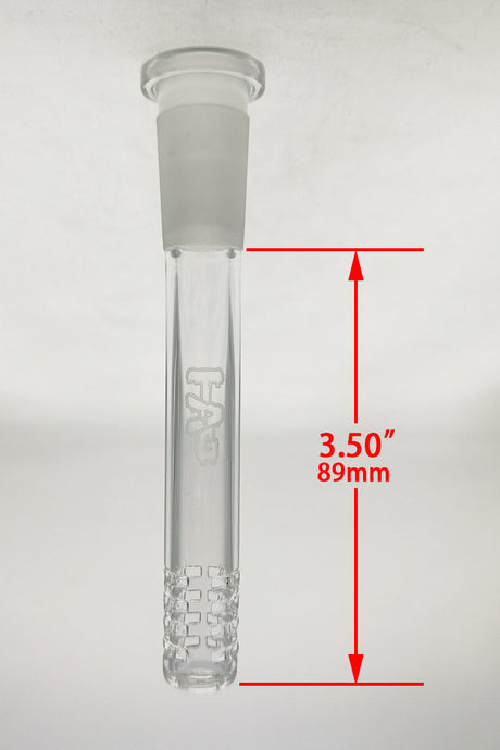 TAG 3.50" 32 Slit Multiplying Rod Downstem for Bongs - Clear with Engraved Logo