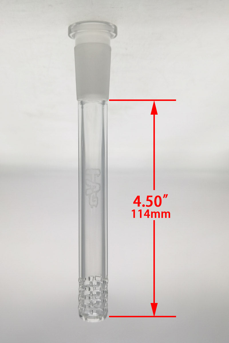 TAG 4.50" Open End 32 Slit Multiplying Rod Downstem for Bongs, Clear View