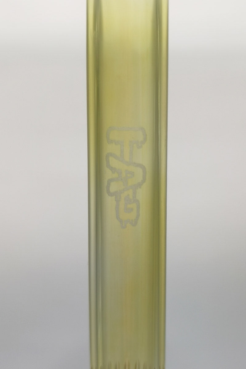 TAG Rounded Super Slit Showerhead Downstem - 18/14MM - Clear View with Logo