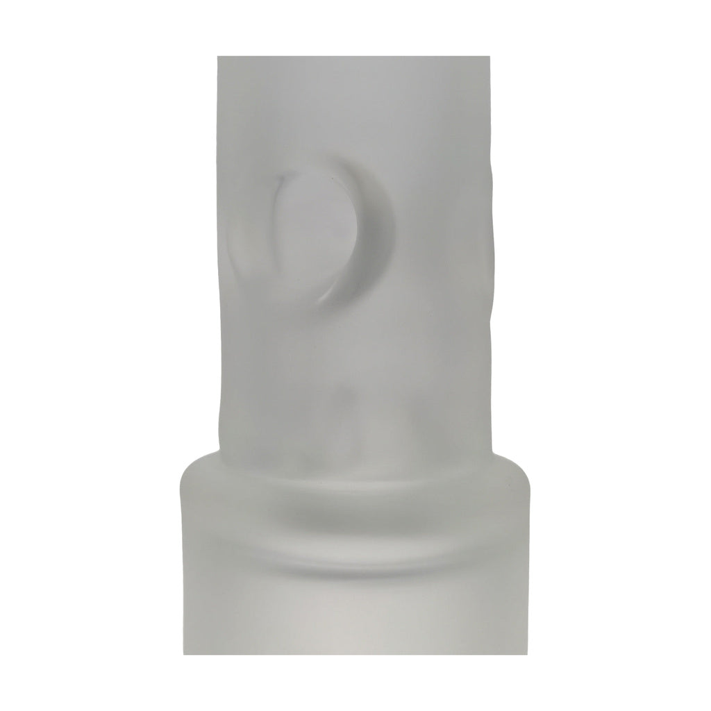 Thick Ass Glass 19" Rasta Double Showerhead Percolator Bong, Clear with Helical Guard